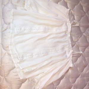 White cold shoulder shirt